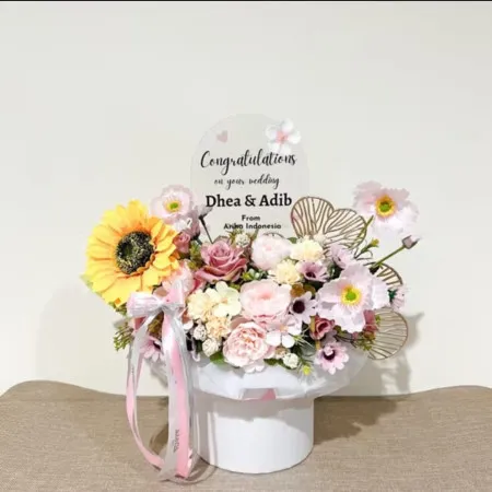 Bloom Box Akrilik Ucapan Wedding Sumedang